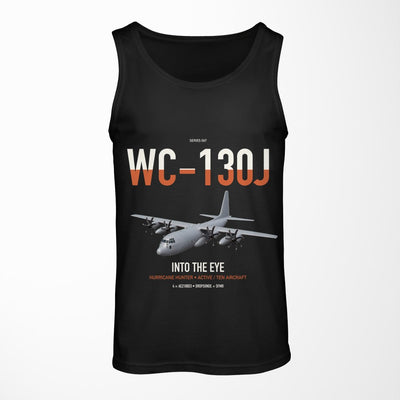 WC-130J Hurricane Hunter design on black tank top