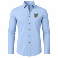 Thumbnail for Hosea Kutako International Airport (WDH) Shirts - Long Sleeve Shirt - Badge - Light Blue