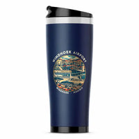 Thumbnail for Hosea Kutako International Airport (WDH) Travel Mugs - Badge - Stainless Steel (No Holder) - Dark Blue