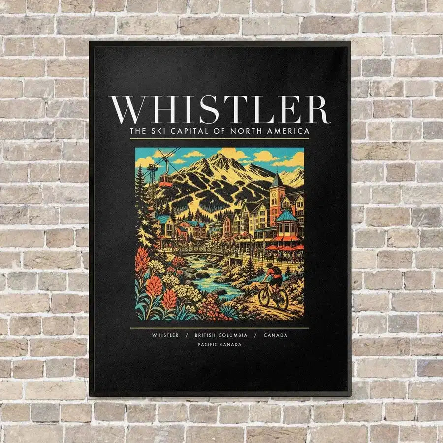 WHISTLER - Poster - Canvas Framed - Black