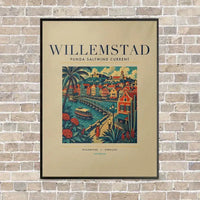 Thumbnail for WILLEMSTAD - Poster - Canvas Framed - Beige