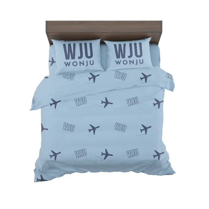 Wonju Airport (WJU) Bedding Sets & Blankets - Bedding Set - Pattern - Light Blue
