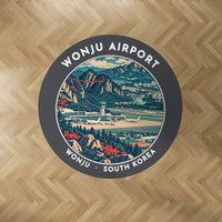 Thumbnail for Wonju Airport (WJU) Carpets - Carpet Round - Badge - Dark Gray