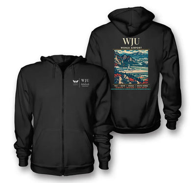 WJU - Poster - Zipped Hoodie - Black