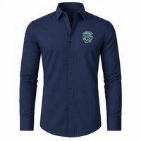Thumbnail for Wakkanai Airport (WKJ) Shirts - Long Sleeve Shirt - Badge - Dark Blue