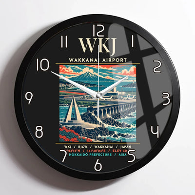 WKJ - Poster - Wall Clock Framed - Black
