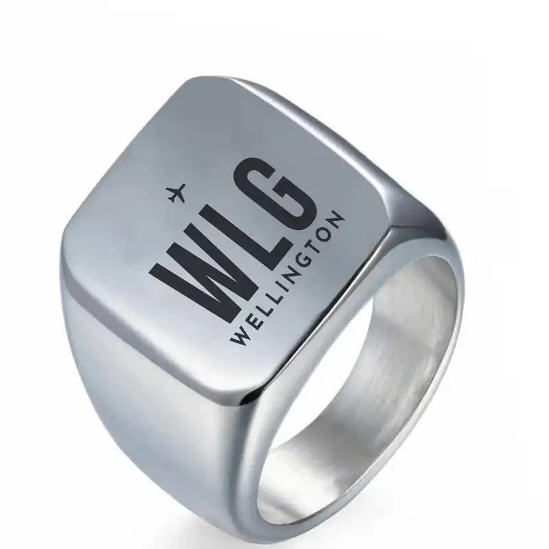 Wellington International Airport (WLG) Rings - Ring - Silver