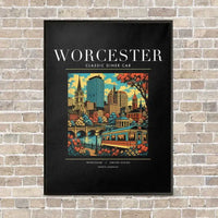 Thumbnail for WORCESTER - Poster - Canvas Framed - Black