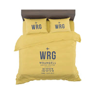 Thumbnail for Wrangell Airport (WRG) Bedding Sets & Blankets - Bedding Set - ID Tag - Yellow