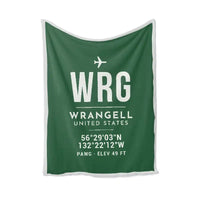 Thumbnail for Wrangell Airport (WRG) Bedding Sets & Blankets - Blanket - ID Tag - Green