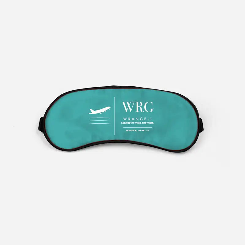 Wrangell Airport (WRG) Sleep Masks - Sleep Mask - Front - Turquoise