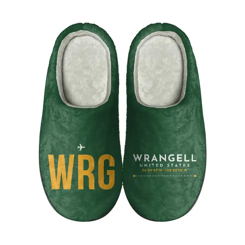 Wrangell Airport (WRG) Slippers & Flip Flops - Slippers - Cotton - Code - Different - Green