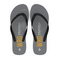 Thumbnail for Wrangell Airport (WRG) Slippers & Flip Flops - Slippers - Flip Flops - Code - Gray