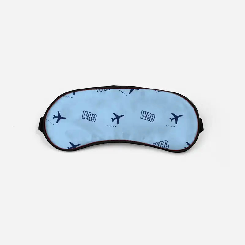 Wrocaw Nicolaus Copernicus Airport (WRO) Sleep Masks - Sleep Mask - Pattern - Light Blue