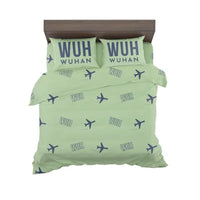 Thumbnail for Wuhan Tianhe International Airport (WUH) Bedding Sets & Blankets - Bedding Set - Pattern - Light Green