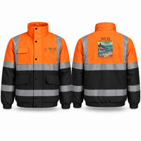 Thumbnail for Wuhan Tianhe International Airport (WUH) Reflective Winter Jackets - Poster - Orange & Navy