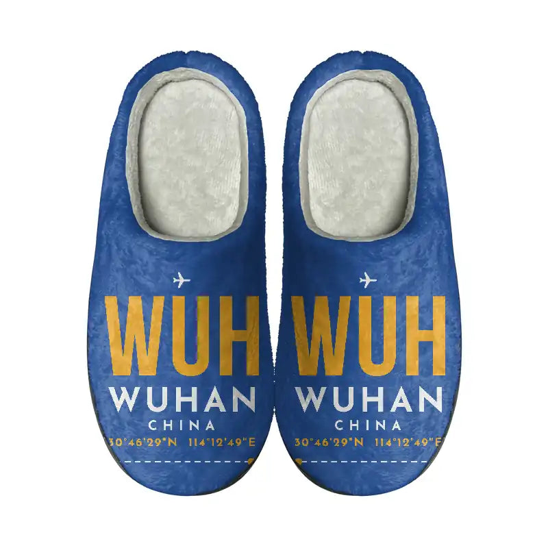 Wuhan Tianhe International Airport (WUH) Slippers & Flip Flops - Slippers - Cotton - Code - Same - Blue