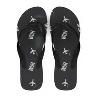 Thumbnail for Wuhan Tianhe International Airport (WUH) Slippers & Flip Flops - Slippers - Flip Flops - Pattern - Black