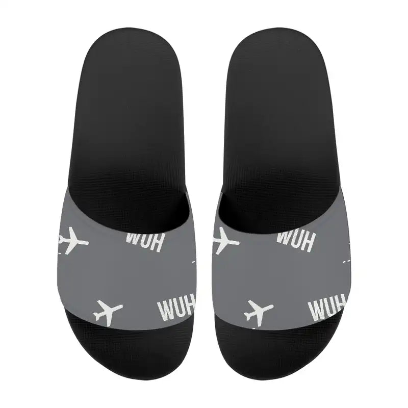 Wuhan Tianhe International Airport (WUH) Slippers & Flip Flops - Slippers - Sport - Pattern - Gray