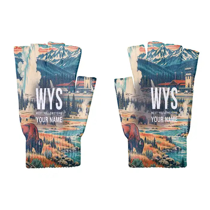 West Yellowstone Airport (WYS) Gloves - Gloves - Cut - 3D + Name