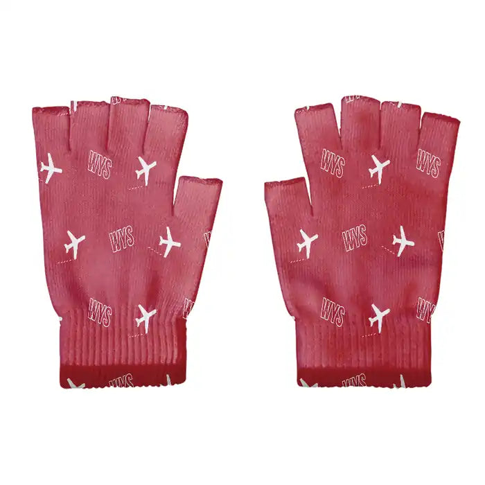 West Yellowstone Airport (WYS) Gloves - Gloves - Cut - Pattern - Red