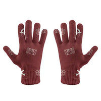 Thumbnail for West Yellowstone Airport (WYS) Gloves - Gloves - Full - Pattern - Dark Red