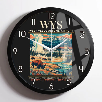 WYS - Poster - Wall Clock Framed - Black