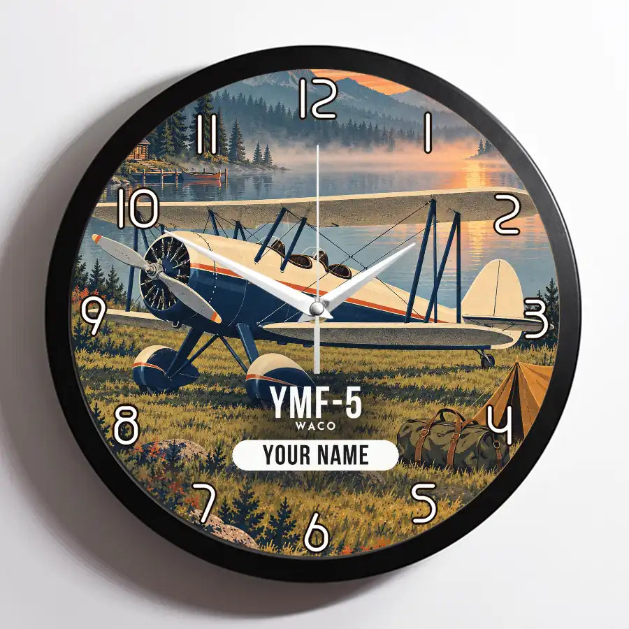 Waco YMF-5 - 3D + Name - Framed - Full Print