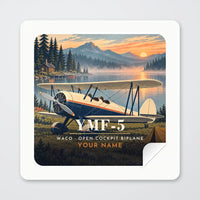 Thumbnail for Waco YMF-5 - 3D + Name - Square Sticker - Peel