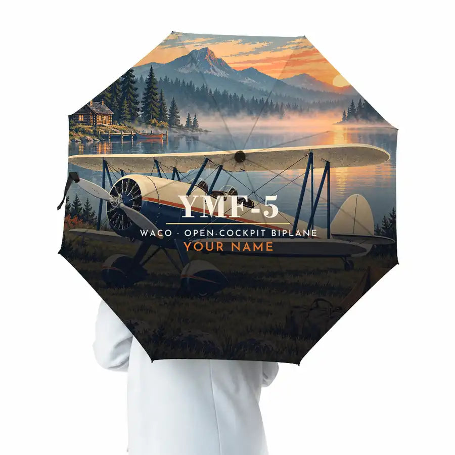 Waco YMF-5 - 3D + Name - Umbrella