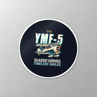 Thumbnail for Waco YMF-5 - Cartoon - Circle Sticker - Close-up