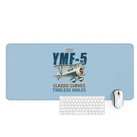 Thumbnail for Waco YMF-5 - Cartoon - Desk Mat - Light Blue