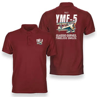 Thumbnail for Waco YMF-5 - Cartoon - Double-Side Polo - Red