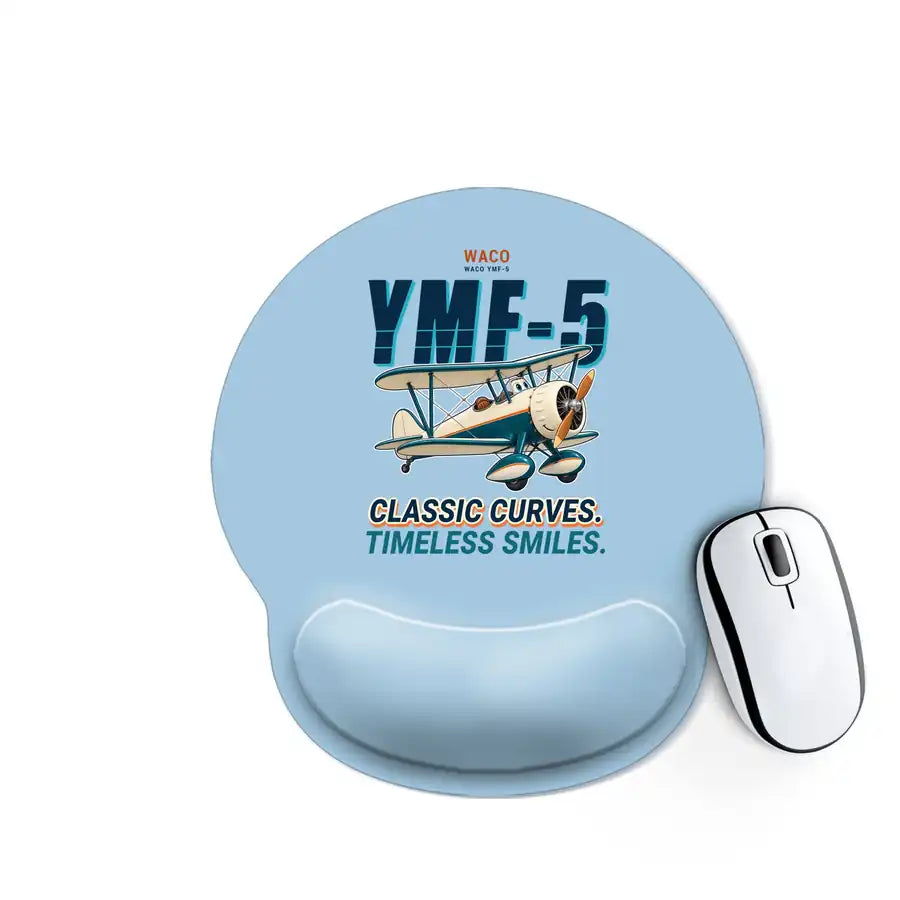 Waco YMF-5 - Cartoon - Ergonomic Mouse Pad - Light Blue