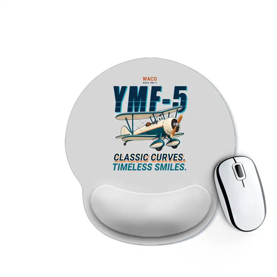 Waco YMF-5 - Cartoon - Ergonomic Mouse Pad - Light Gray