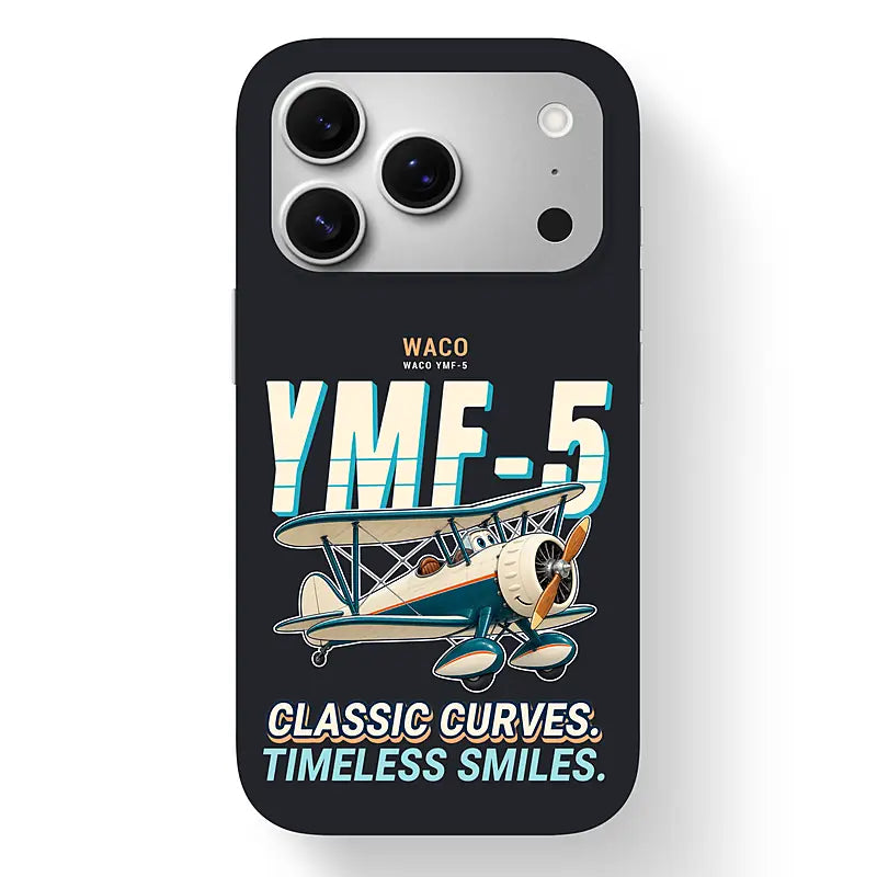 Waco YMF-5 - Cartoon - MagSafe iPhone 17 Pro - Black