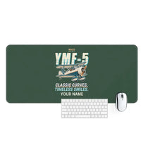 Thumbnail for Waco YMF-5 - Cartoon + Name - Desk Mat - Dark Green