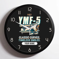 Thumbnail for Waco YMF-5 - Cartoon + Name - Framed - Black