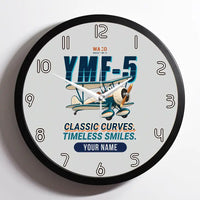 Thumbnail for Waco YMF-5 - Cartoon + Name - Framed - Light Gray