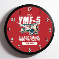 Thumbnail for Waco YMF-5 - Cartoon + Name - Framed - Red
