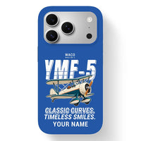 Thumbnail for Waco YMF-5 - Cartoon + Name - MagSafe iPhone 17 Pro - Blue