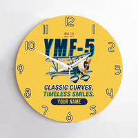 Thumbnail for Waco YMF-5 - Cartoon + Name - No Frame - Yellow