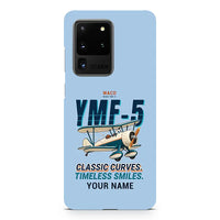 Thumbnail for Waco YMF-5 - Cartoon + Name - Samsung Case - Light Blue