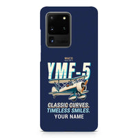 Thumbnail for Waco YMF-5 - Cartoon + Name - Samsung Case - Navy Blue