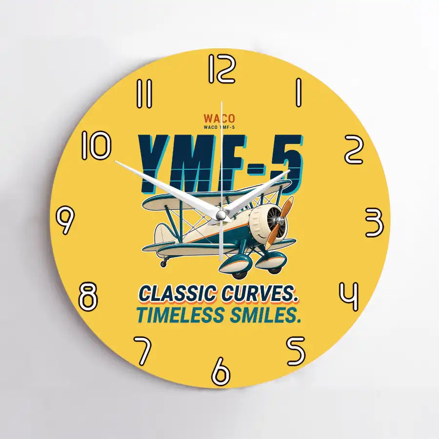 Waco YMF-5 - Cartoon - No Frame - Yellow