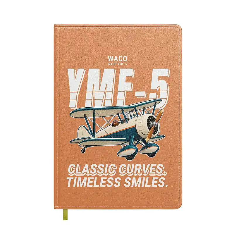 Waco YMF-5 - Cartoon - Notebook - Orange