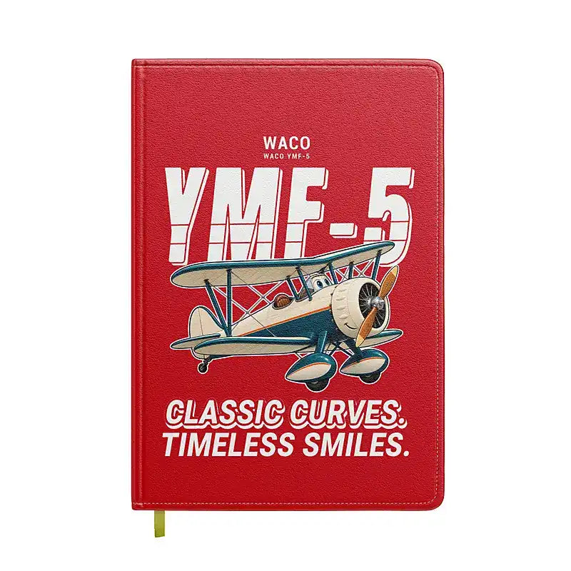 Waco YMF-5 - Cartoon - Notebook - Red