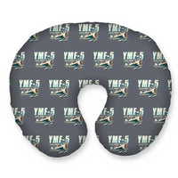 Thumbnail for Waco YMF-5 - Cartoon Seamless - Travel Pillow - Grey