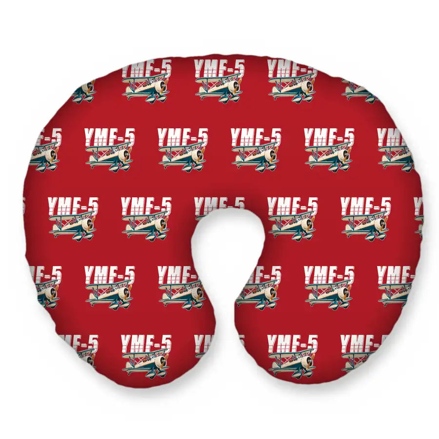 Waco YMF-5 - Cartoon Seamless - Travel Pillow - Red