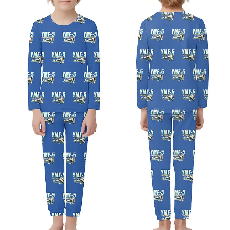 Waco YMF-5 - Children Pajamas - Cartoon Pattern - Blue